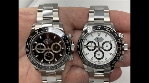 rolex daytona white vs black